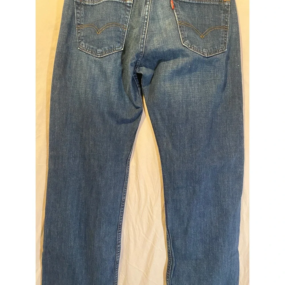 Levis 569 Loose Straight Jeans Mens 32x34 Blue Denim Dark Wash
